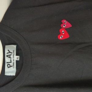 Comme Des Garcons PLAY Men's Black T-Shirt